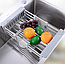 Органайзер для кухни универсальный (дуршлаг сушилка) Extendable Dish Drying, металл, пластик Темно-серый, фото 2