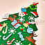 Елочка из фетра с новогодними игрушками липучками Merry Christmas, подвесная, 93 х 65 см Декор D, фото 3