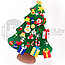 Елочка из фетра с новогодними игрушками липучками Merry Christmas, подвесная, 93 х 65 см Декор D, фото 5