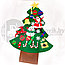 Елочка из фетра с новогодними игрушками липучками Merry Christmas, подвесная, 93 х 65 см Декор D, фото 8