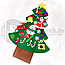 Елочка из фетра с новогодними игрушками липучками Merry Christmas, подвесная, 93 х 65 см Декор В, фото 4