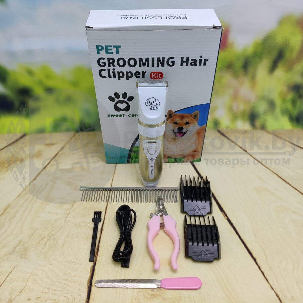 Машинка электрическая (грумер)для стрижки животных PET Grooming Hair Clipper kit - фото 3 - id-p138764703