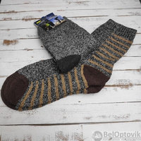 Термоноски Cool Pile Socks, размер 40-46 Сlassic (серый узор)