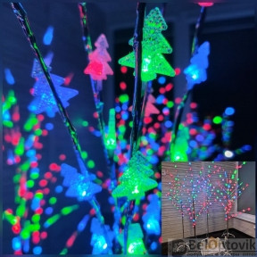 Дерево светящееся - ночник Led Сакура 145 см Led 60 220V, МУЛЬТИколор Елочки