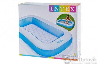Надувной детский бассейн Rectangular Baby Pool 166х100х28см Intex