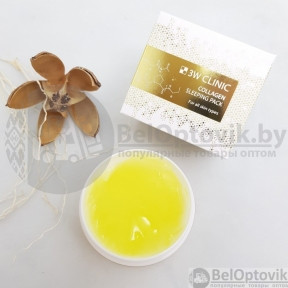 Уходовая ночная маска - гель для лица 3W Clinic Sleeping Pack,  100ml     Original Korea С коллагеном Collagen