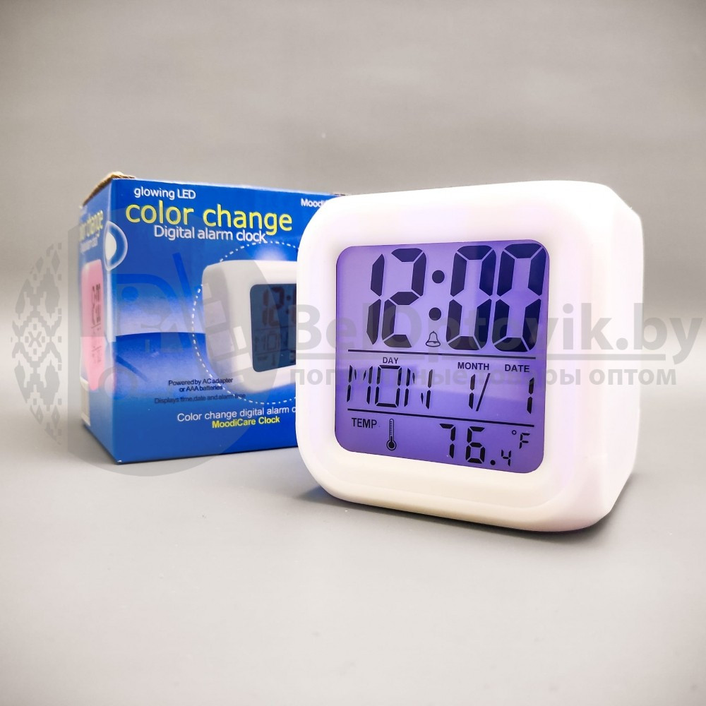 Часы хамелеон MoodiCare Clock с функцией будильника - фото 7 - id-p143273465