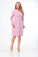 Женский осенний розовый нарядный комплект с платьем Anelli 734 лаванда 46р.