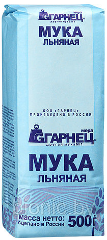 Мука Льняная, полуобезжиренная, "Гарнец", 500гр, фото 2