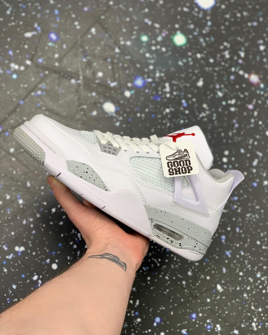 Кроссовки Air Jordan 4 Retro White Grey