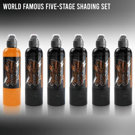 Краска World Famous Tattoo Ink FIVE-STAGE SHADING SET - 6шт 60 мл