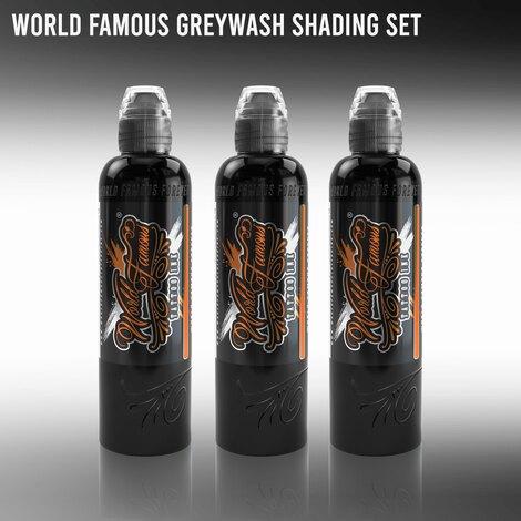Краска World Famous Tattoo Ink World Famous Charcoal Greywash Set 3, 30мл