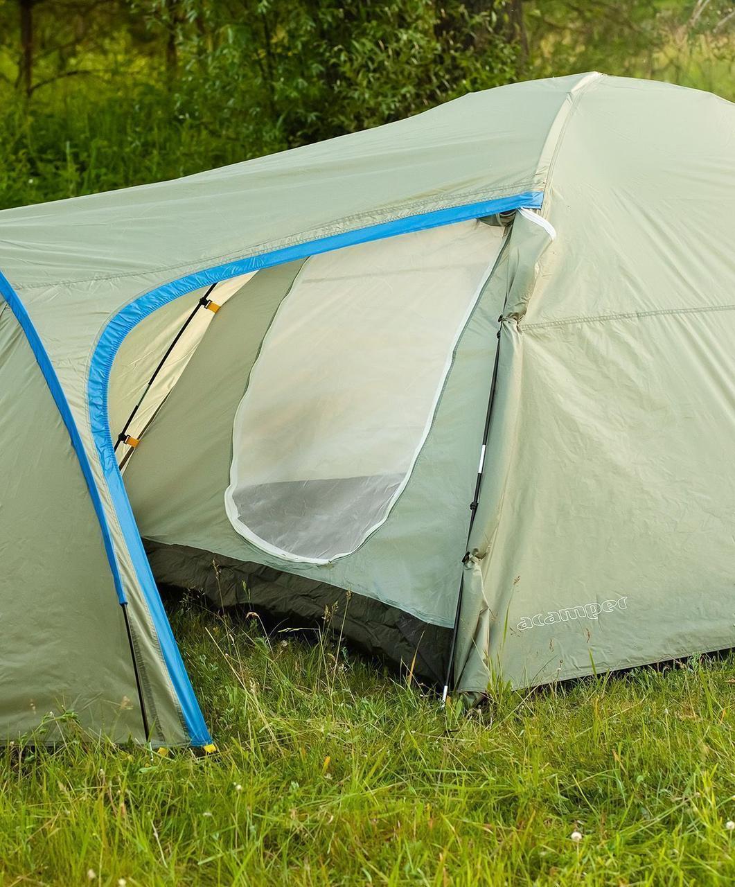 Палатка туристическая ACAMPER MONSUN (4-местная 3000 мм/ст) gray - фото 2 - id-p173497444