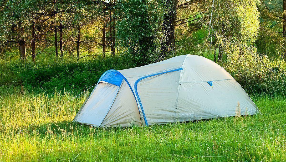 Палатка туристическая ACAMPER MONSUN (4-местная 3000 мм/ст) gray - фото 1 - id-p173497444