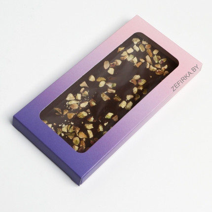 Коробка для шоколада "Градиент" с окном, 17,3х8,8х1,5см