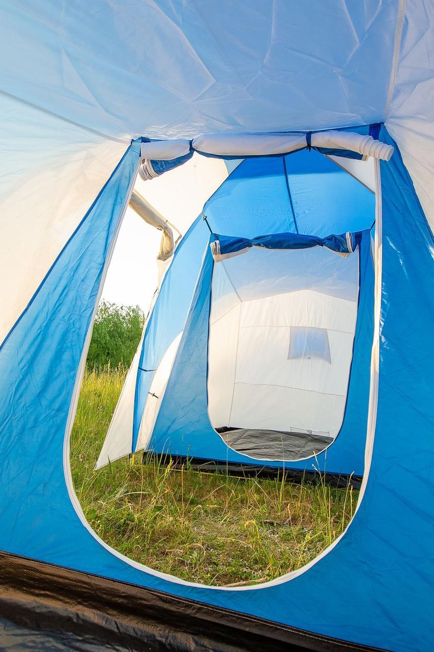 Палатка туристическая ACAMPER NADIR blue (6-местная 3000 мм/ст) - фото 2 - id-p173498655