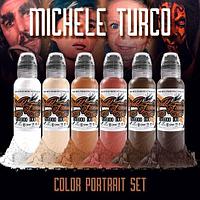 Краска World Famous Tattoo Ink Michele Turco Bottle Portrait Set - 6шт, 30мл