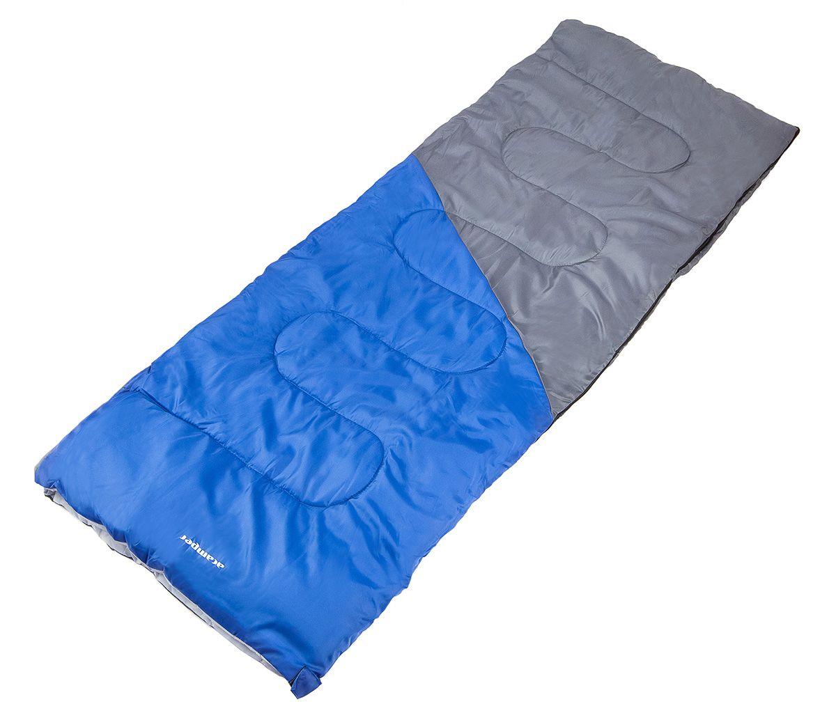 Спальный мешок ACAMPER BRUNI 300г/м2 (gray-blue) - фото 3 - id-p173503957