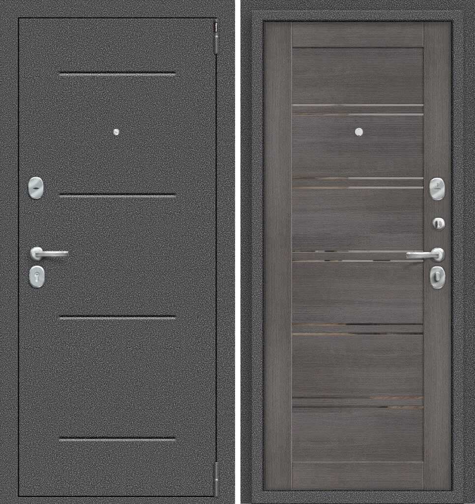 Двери входные металлические Porta R 104.П28 Антик Серебро/Grey Veralinga - фото 1 - id-p173512254