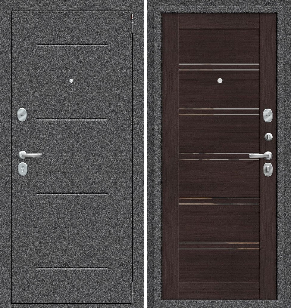 Двери входные металлические Porta R 104.П28 Антик Серебро/Wenge Veralinga - фото 1 - id-p173512809