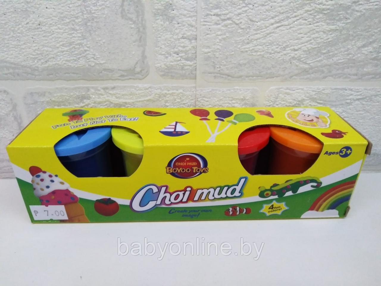 Тесто для лепки пластилин Choi Mud аналог Плей-До арт 8088-4 - фото 1 - id-p173527434