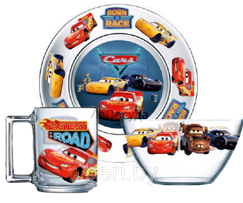 18c2055 Набор детский посуды DISNEY CARS-3 Тачки-3 , 3 предмета