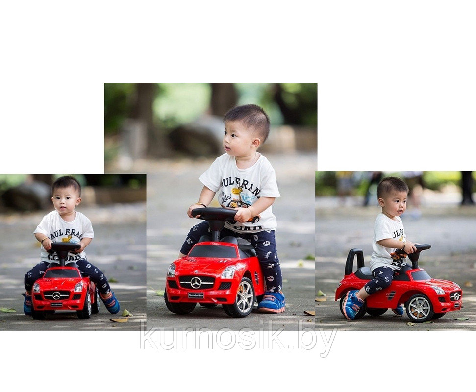 Детская каталка толокар Мерседес Mercedes-Benz SLS AMG 332 со звуковыми эффектами - фото 10 - id-p173530867