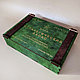 Деревянная подарочная коробка "Стратегический запас"  (размер 34*24*10 см, цвет - зеленый), фото 3