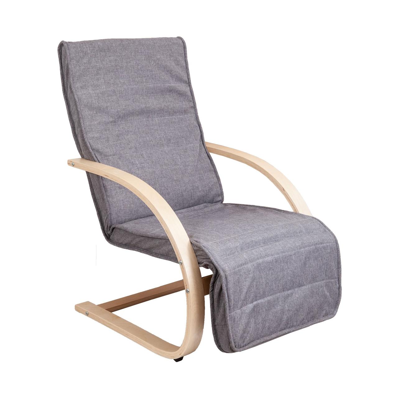 Кресло-качалка Grand, серый, ткань - фото 1 - id-p173511008