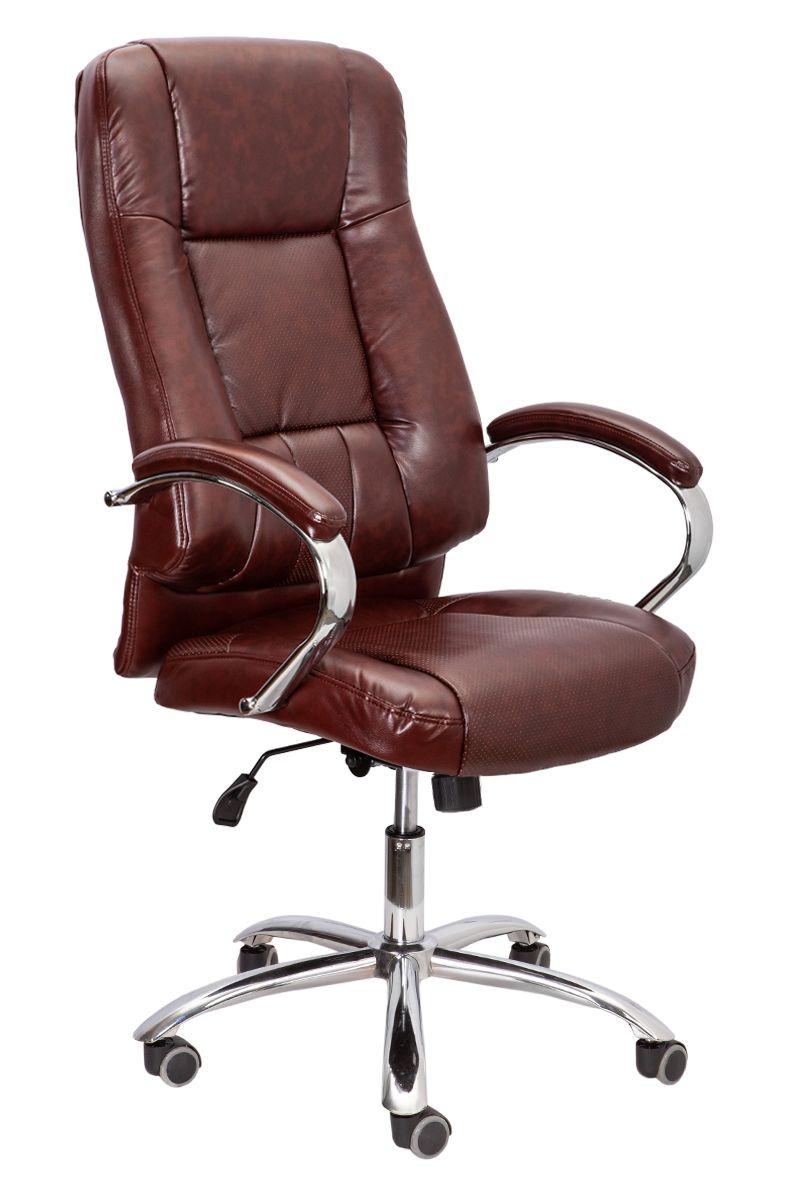 Кресло поворотное King, темно-коричневый, экокожа