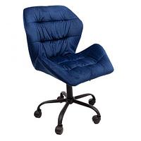 Кресло поворотное Yukon, темно-синий, велюр