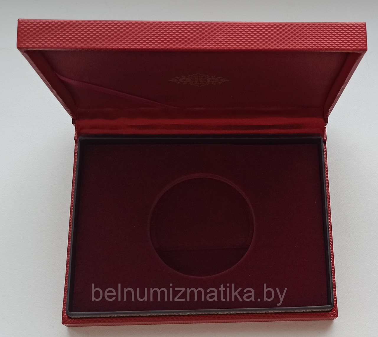 Футляр для монеты в капсуле Ø 58.00 мм красный с надписью "Слуцк" - фото 2 - id-p173534004