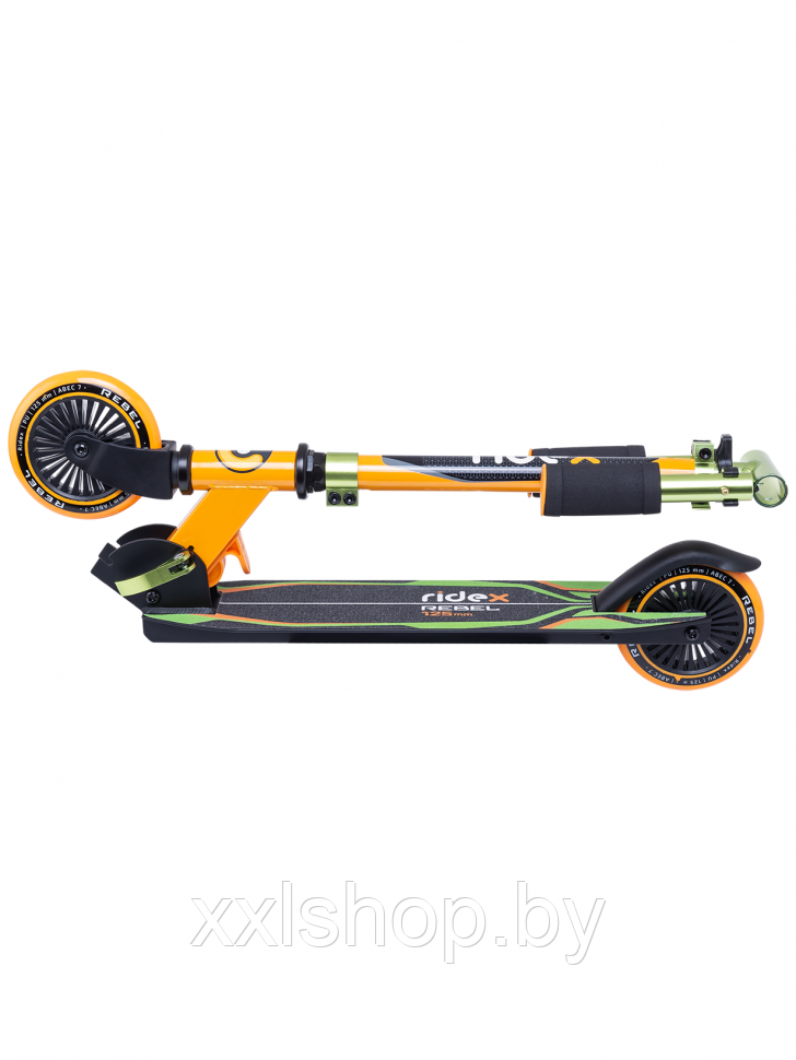 Самокат Ridex Rebel (оранжевый/зеленый) - фото 5 - id-p141261108
