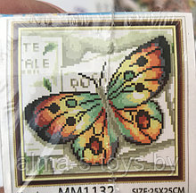 Алмазная мозаика 25*25см на холсте «бабочка »
