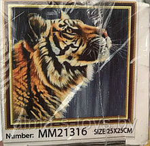 Алмазная мозаика 25*25см на холсте «тигр»