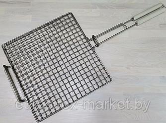 Решетка "Гриль" размер поверхности для жарки 420*395 мм, с ручкой-держателем и верхней решеткой