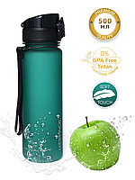 Бутылка для воды UZSPASE Colorful Frosted 500ml темно-зеленый