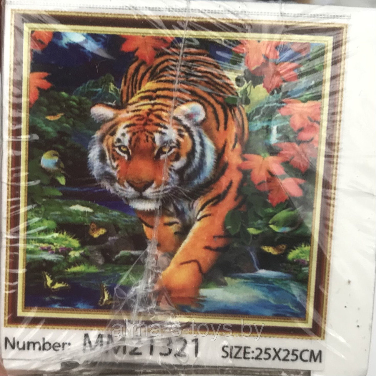 Алмазная мозаика 25*25 «Тигр» - фото 1 - id-p173557954