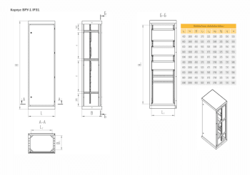 Техэнерго Корпус ВРУ-1 1800х1000х450 IP31 без б/п RAL 7035 серый TEXENERGO - фото 3 - id-p173514479