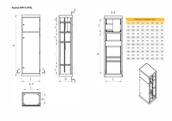 Техэнерго Корпус ВРУ-2 1800х450х450 IP31 без б/п RAL 7035 серый TEXENERGO - фото 3 - id-p173514495