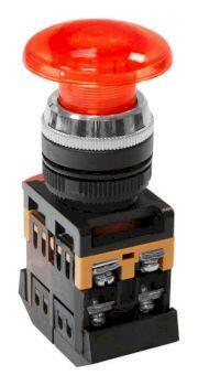 Техэнерго Кнопочный выключатель AELA-22 красный гриб с подсветкой 1з+1р 230В - фото 1 - id-p147760267
