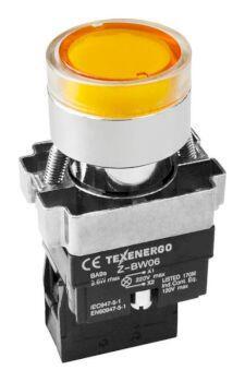 Техэнерго Кнопочный выключатель LAY5-BW3561 желтый с подсветкой 1з - фото 1 - id-p147760284