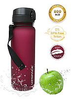 Бутылка для воды UZSPASE Colorful Frosted 800ml бордовый