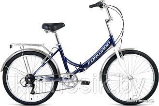 Велосипед складной Forward Valencia 24 2.0 синий