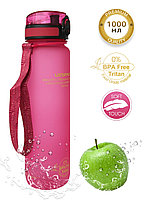 Бутылка для воды UZSPACE Colorful Frosted 1000 ml розовый