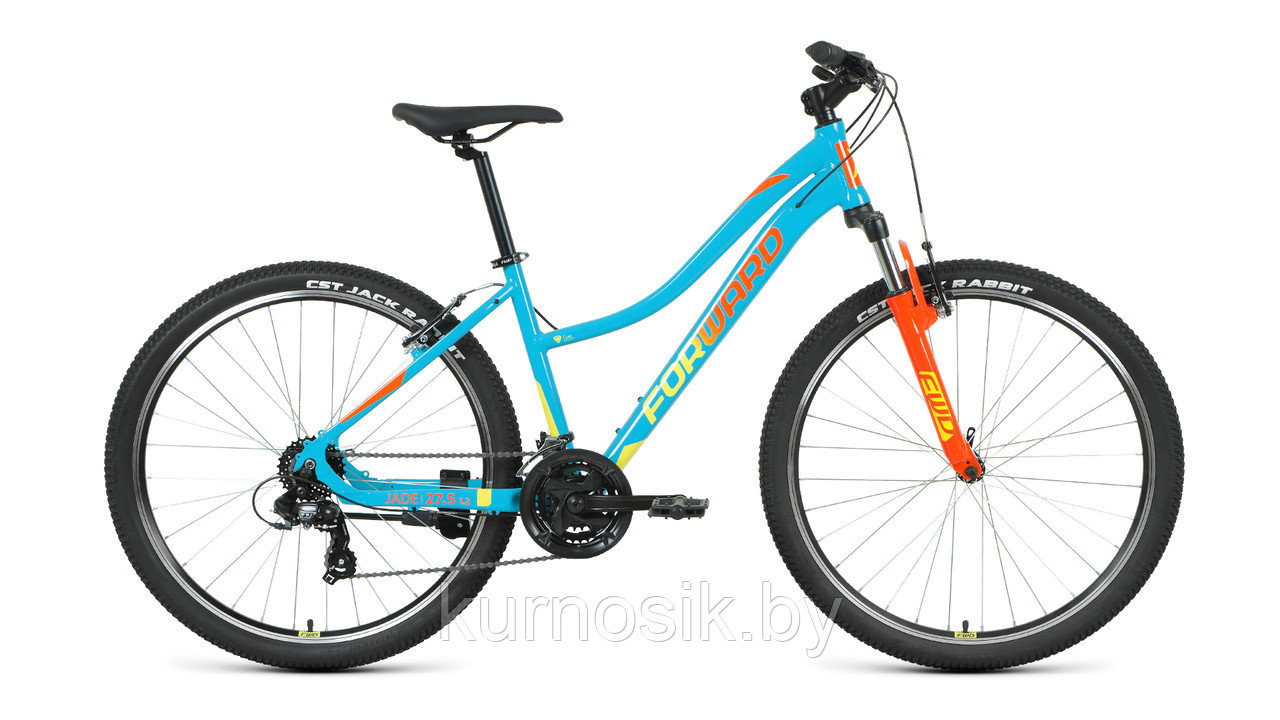 Велосипед Forward JADE 27,5" 1.2 бирюзово-желтый - фото 1 - id-p173593589