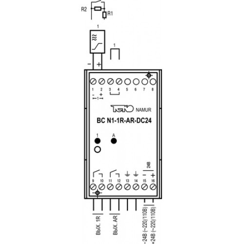 Блок сопряжения NAMUR BC N1-1R-AR-DC24-T - фото 2 - id-p173603398