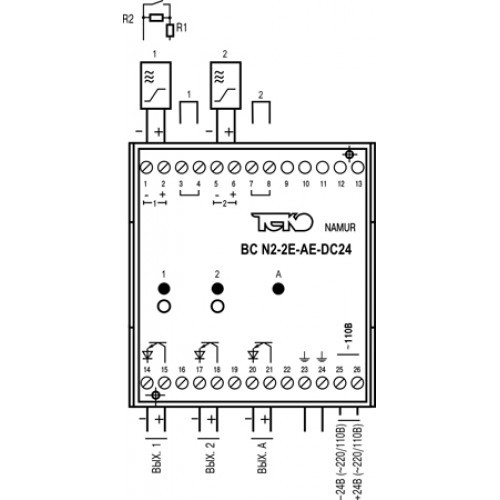 Блок сопряжения NAMUR BC N2-2E-AE-DC24-C - фото 2 - id-p173603420