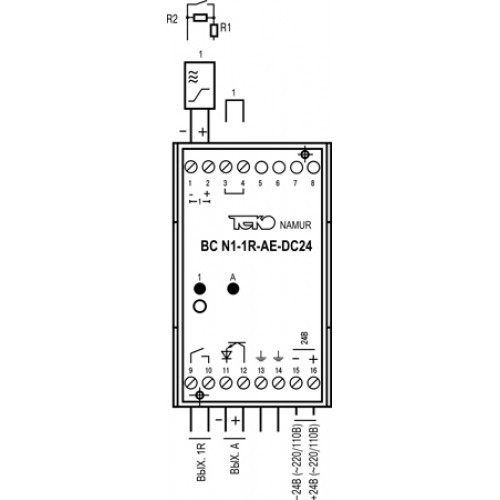Блок сопряжения NAMUR BC N1-1R-AE-DC24 - фото 2 - id-p173603438