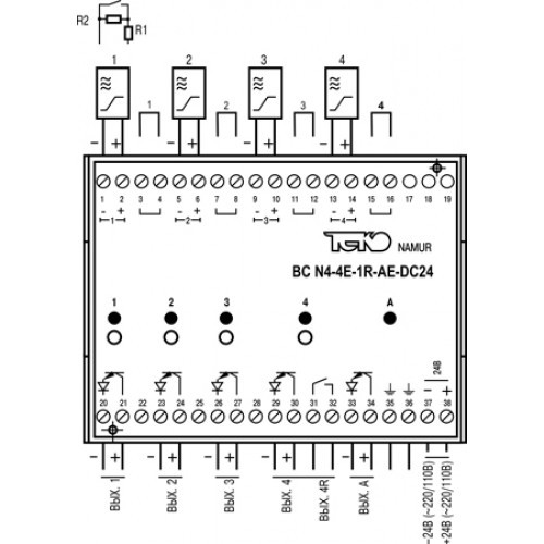 Блок сопряжения NAMUR BC N4-4E-1R-AE-DC24 - фото 2 - id-p173603490